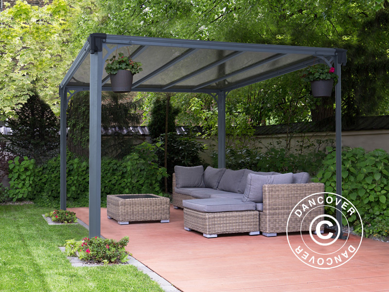 Garden gazebos with polycarbonate roof