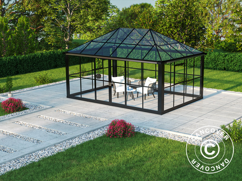 Greenhouse foundations made of flagstones, cobblestones or wood