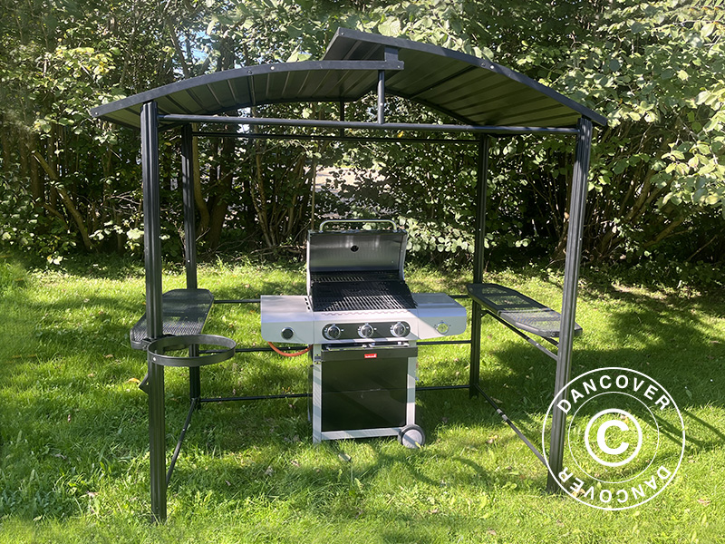 A sturdy and elegant barbecue pavilion for the dedicated grill entusiasts