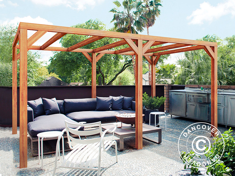 Wooden pergolas for a great room in the garden
